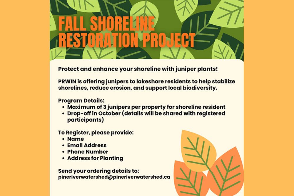 A poster for Fall Shoreline Restoration Project.